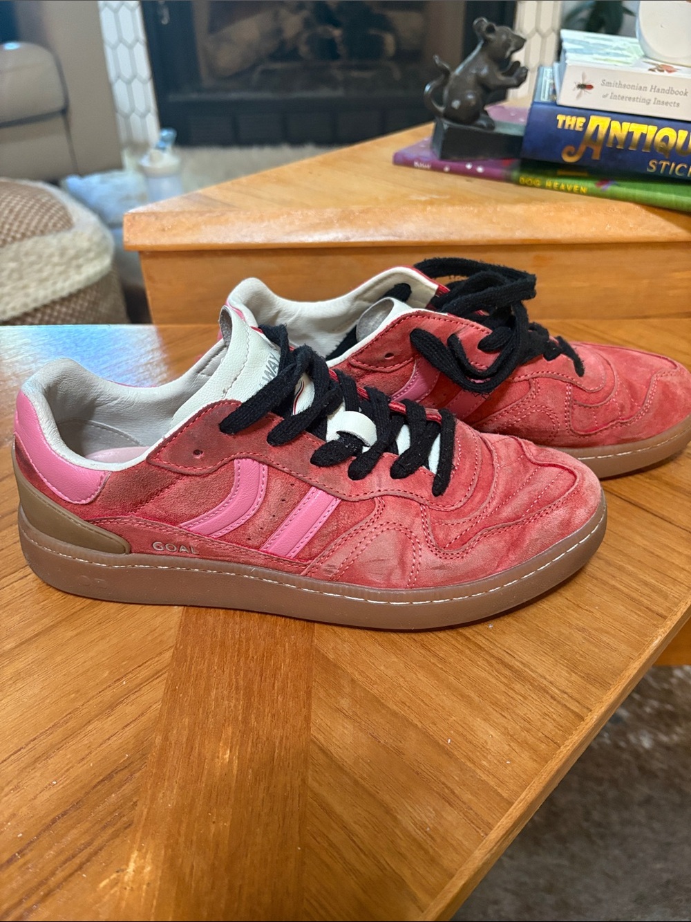 Coolway Goal Red Love Suede Sneakers -